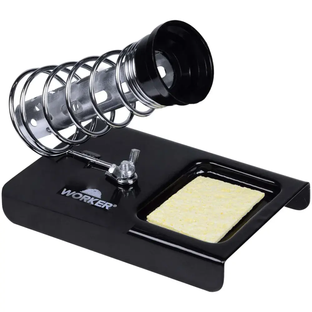 Suporte para ferro de solda com esponja de limpeza Worker — fotografia 3