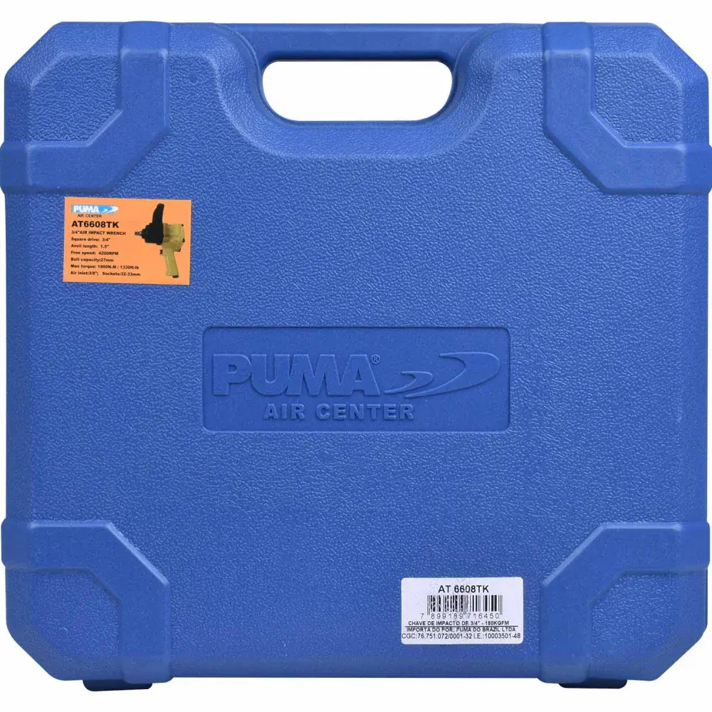 Chave de impacto pneumática 3/4” AT6608TK Puma — fotografia 7
