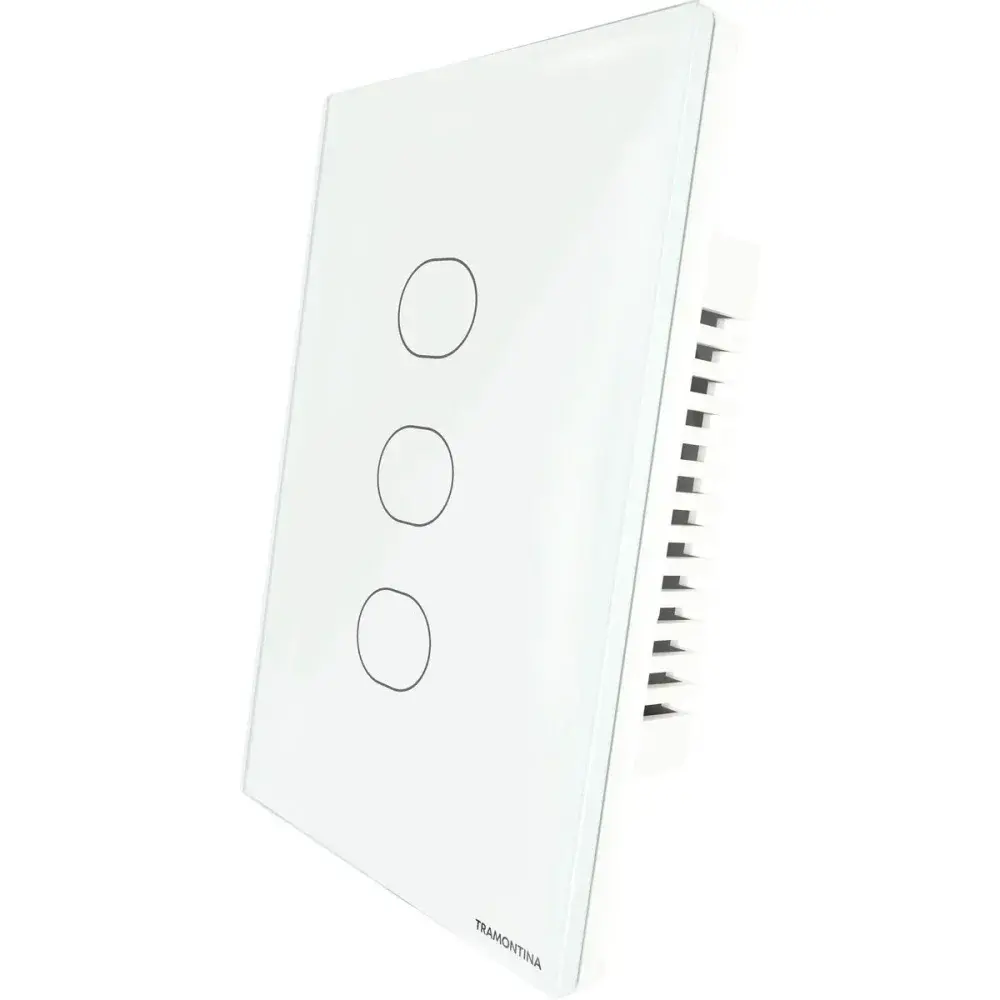 Interruptor touch smart com 3 canais branco Tramontina — fotografia 6