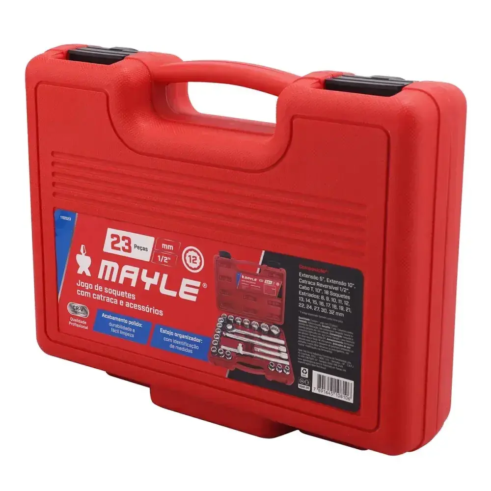 Kit de soquete estriado com 23 peç 1/2 8-32MM Mayle — fotografia 6