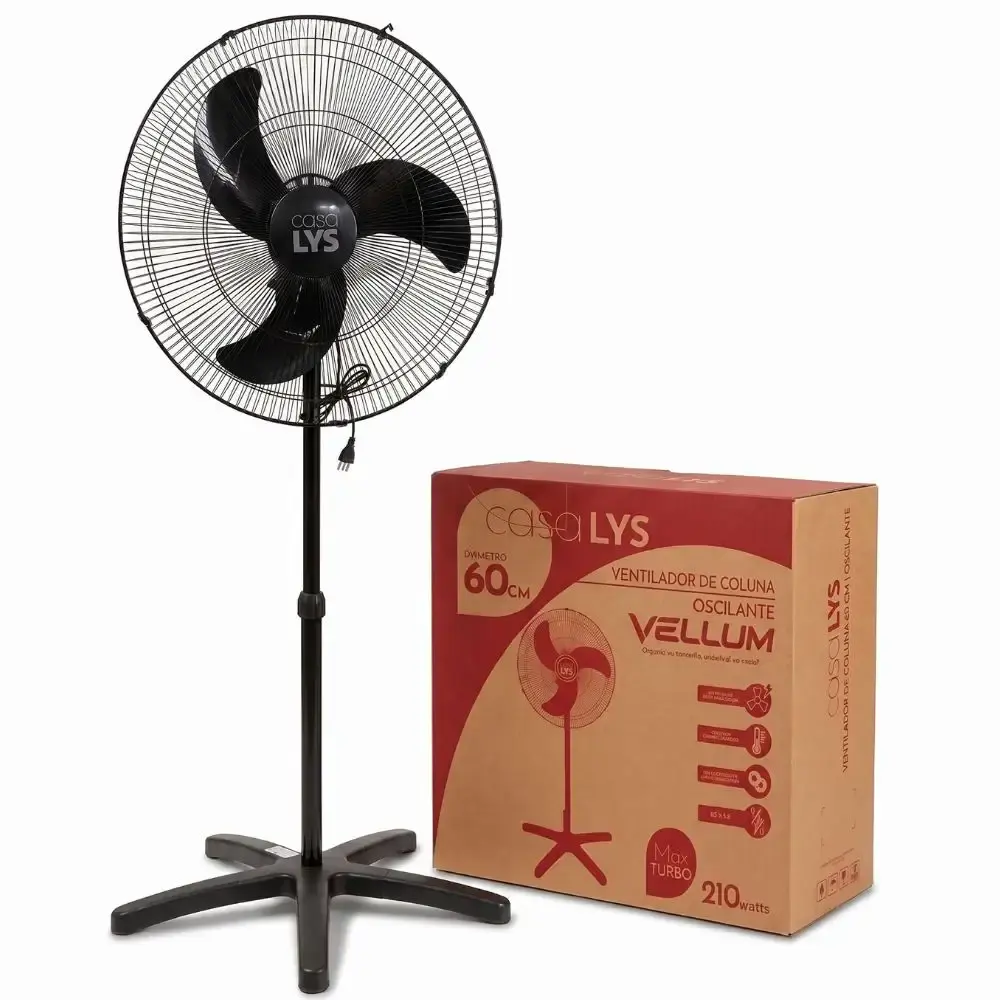 Ventilador de coluna oscilante vellum 60 CM 210W bivolt com chave seletora casa LYS — fotografia de referência