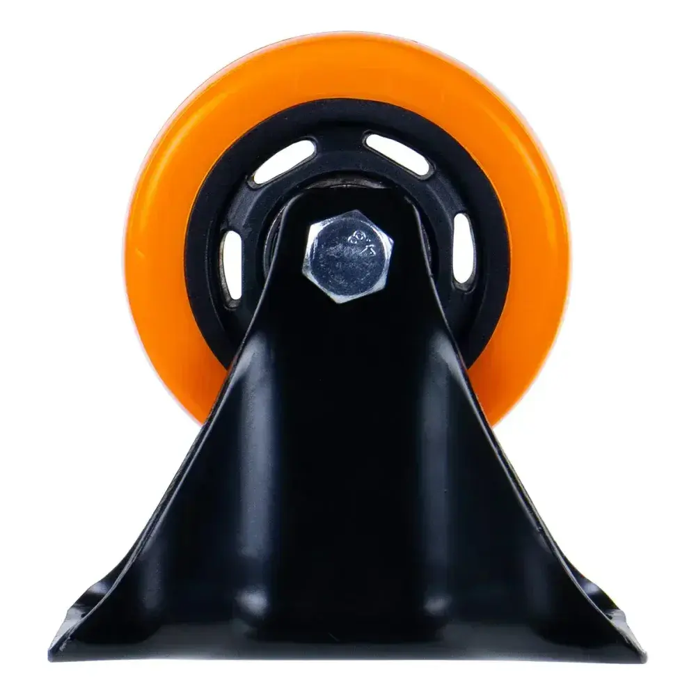 Rodízio fixo poliuretano 100MM laranja Worker — fotografia 6