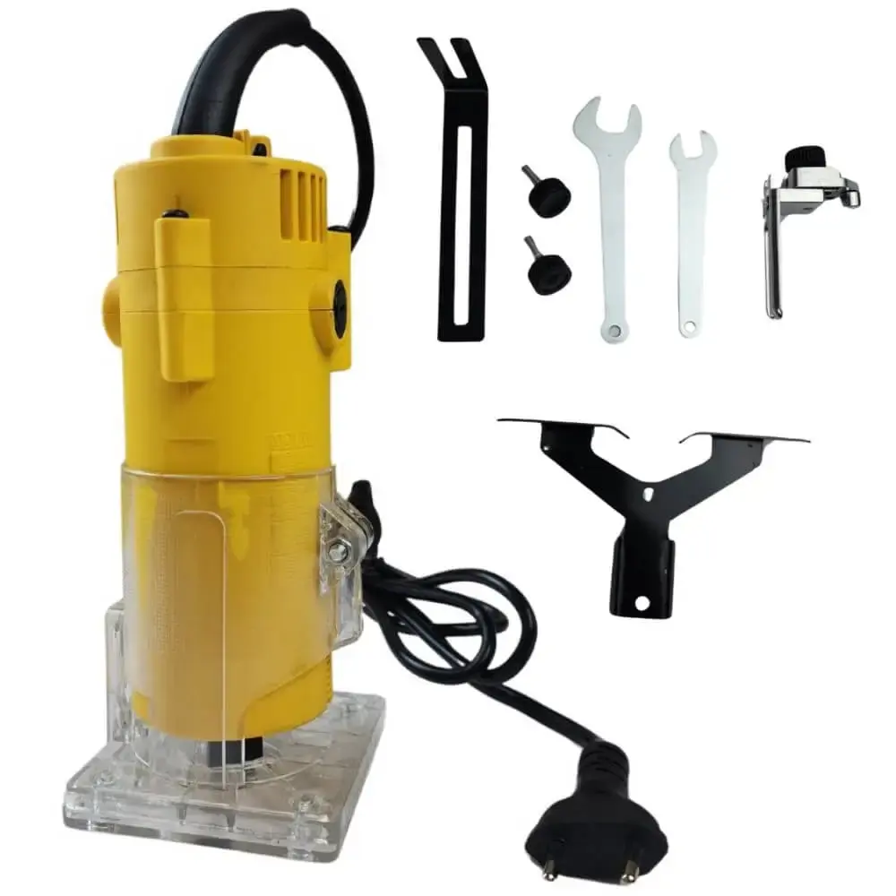 Tupia 6 MM 650W EVTUP110/220 com kit 3 fresas 6 MM EVJF-03 Evald 110 V — fotografia 2