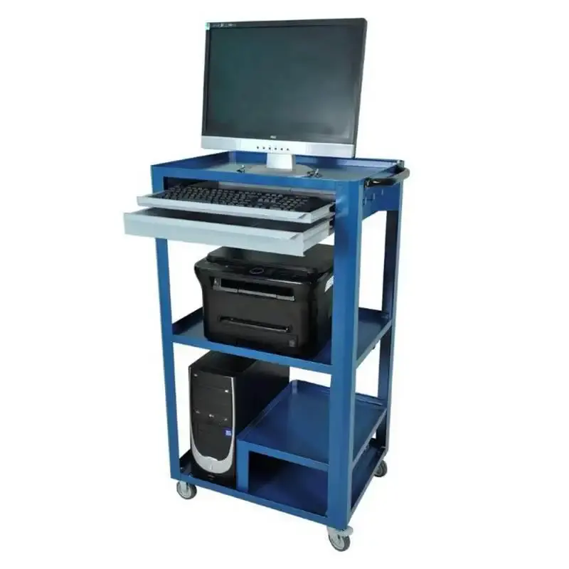 Rack para computador aberto com 2 gavetas R-3 azul Fercar — fotografia 3