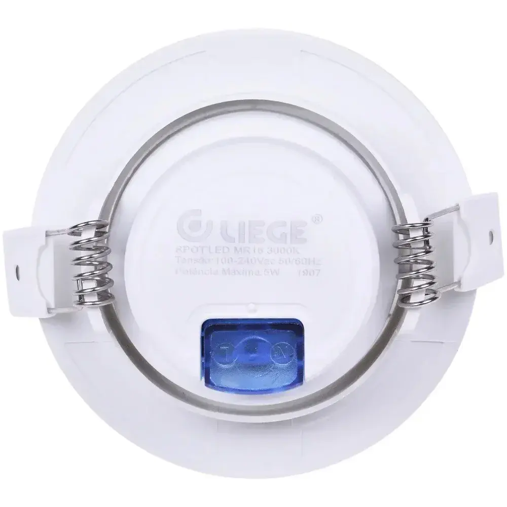 Spot led de embutir redonda amarela MR16 5W biv Liege — fotografia 9