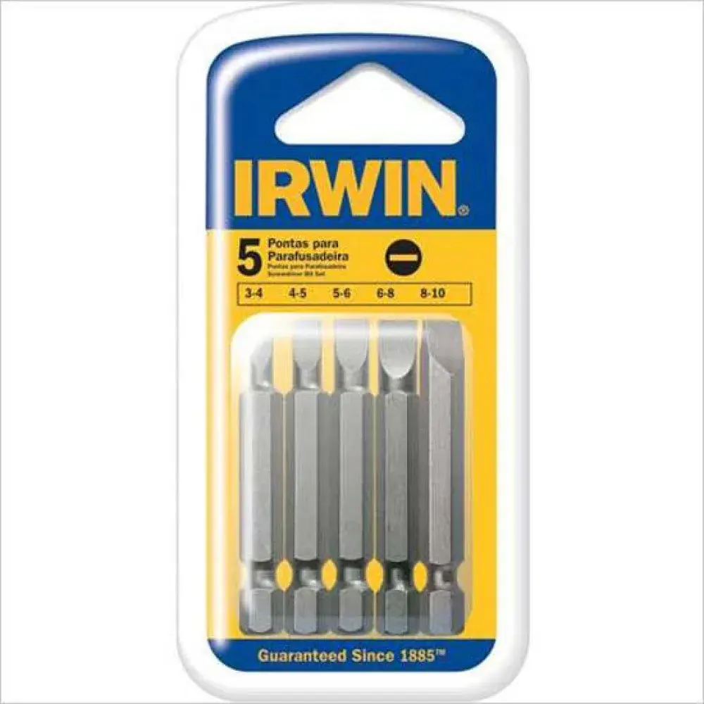 Jogo de bits fenda com 5 peç Irwin 13781 — fotografia de referência