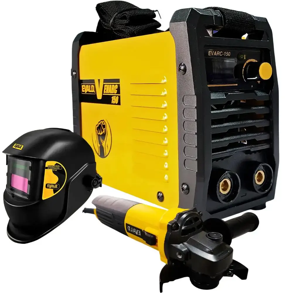 Solda inversora monofásico com esmerilhadeira angular 850W e máscara de solda Evald 110 V