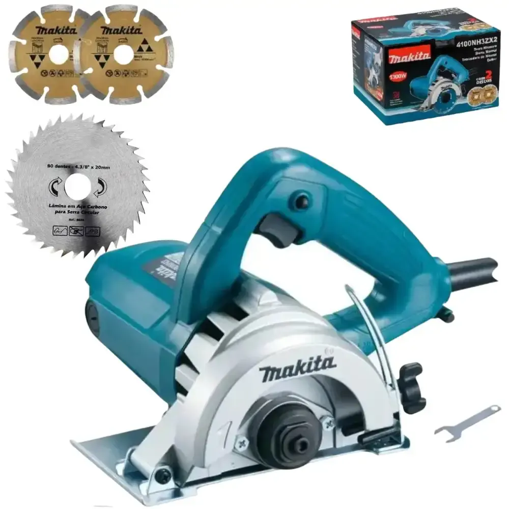 Serra mármore 1.300W Makita com serra circular HSS 110MM brasfort 220 V — fotografia de referência