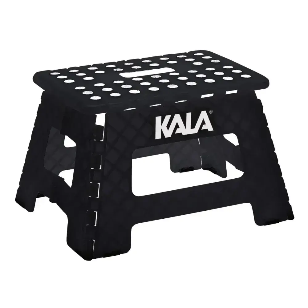 Banqueta plástica dobrável 22CM preta Kala — fotografia 3
