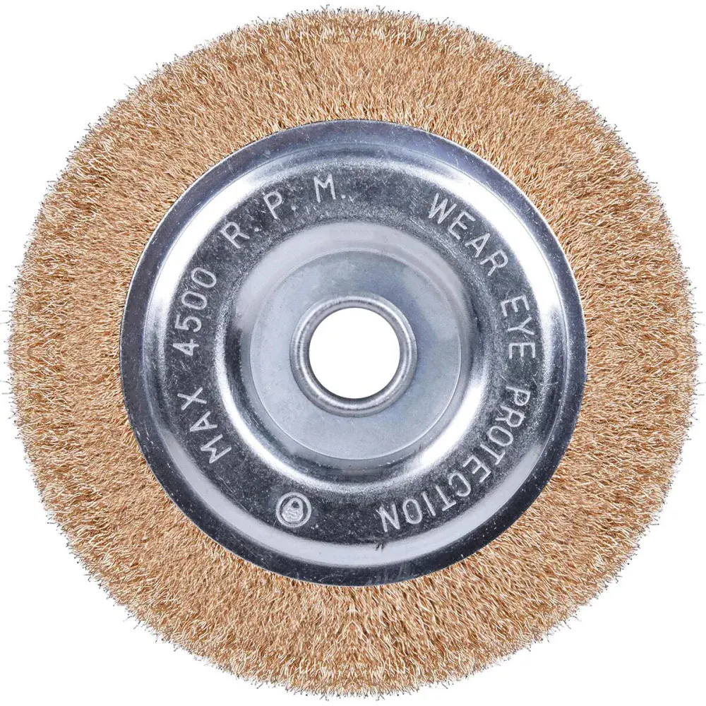 Escova circular em aço latonado 6 152,4MM 6.000RPM Worker — fotografia de referência