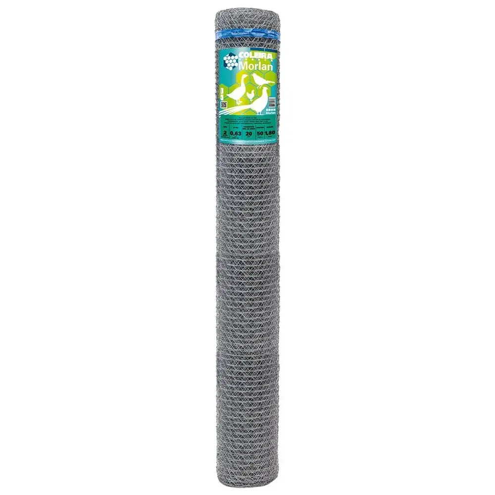 Tela galinheiro galvanizada T2 fio 23 (0,63MM) 1,80X50M - Morlan — fotografia de referência