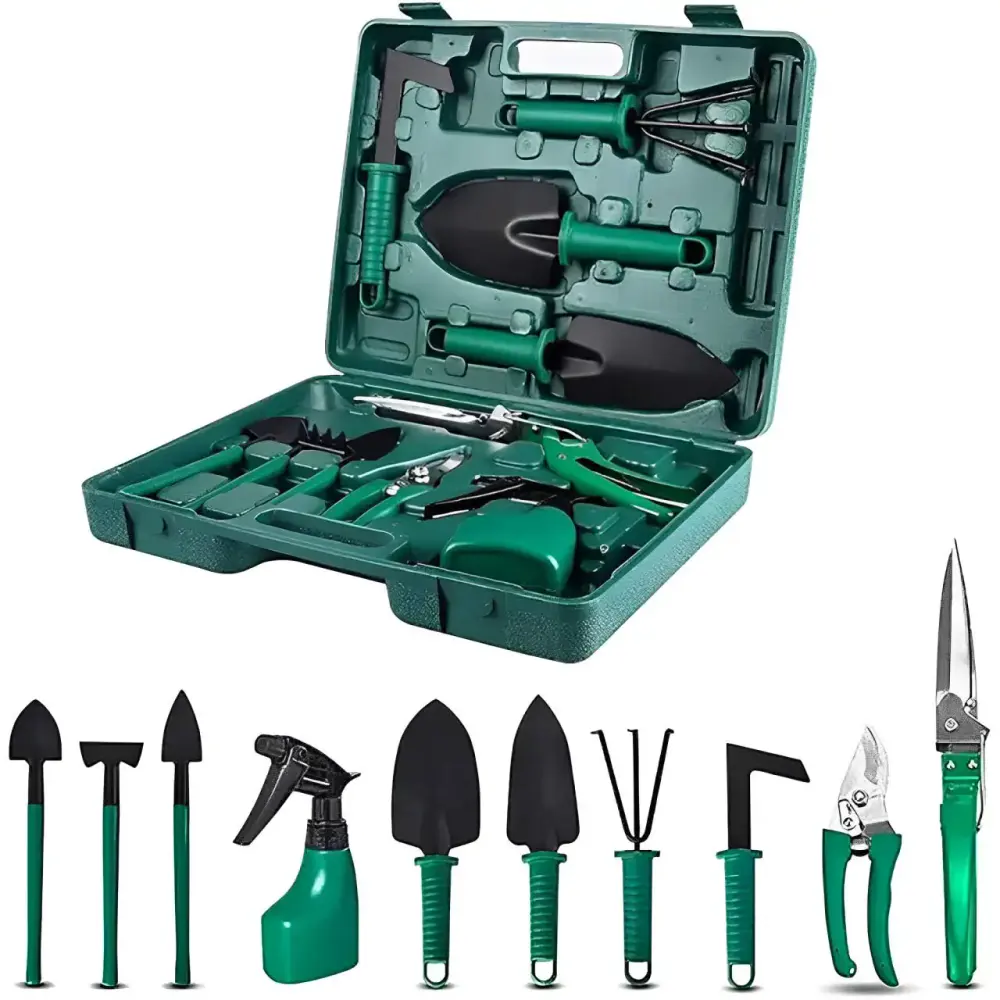 Maleta kit de ferramentas para jardim com 11 peças B766 black jack — fotografia de referência