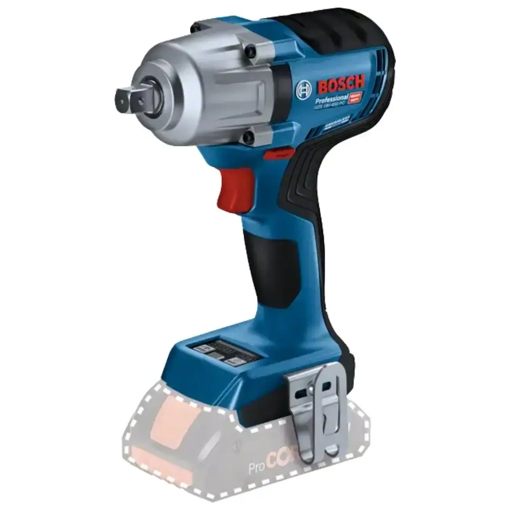 Chave de Impacto 18V 450 Nm Encaixe 1/2 POL GDS 18V-450 PC sem bateria e carregador BOSCH — fotografia de referência