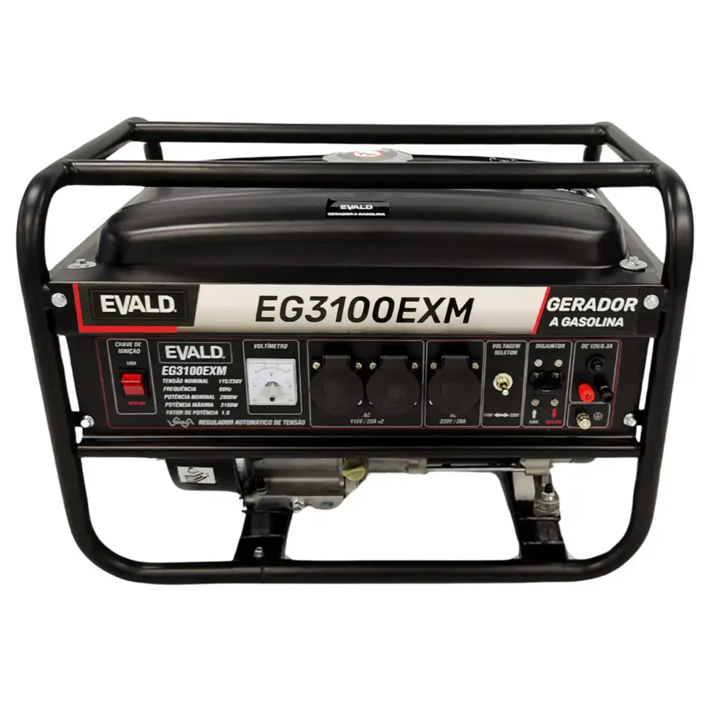 Gerador à gasolina 3.1 KVA bivolt EG3100EXM Evald — fotografia 3