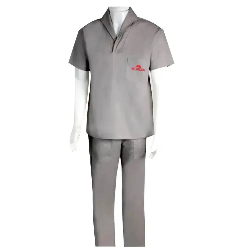 Conjunto uniforme industrial cinza gg Worker — fotografia 2