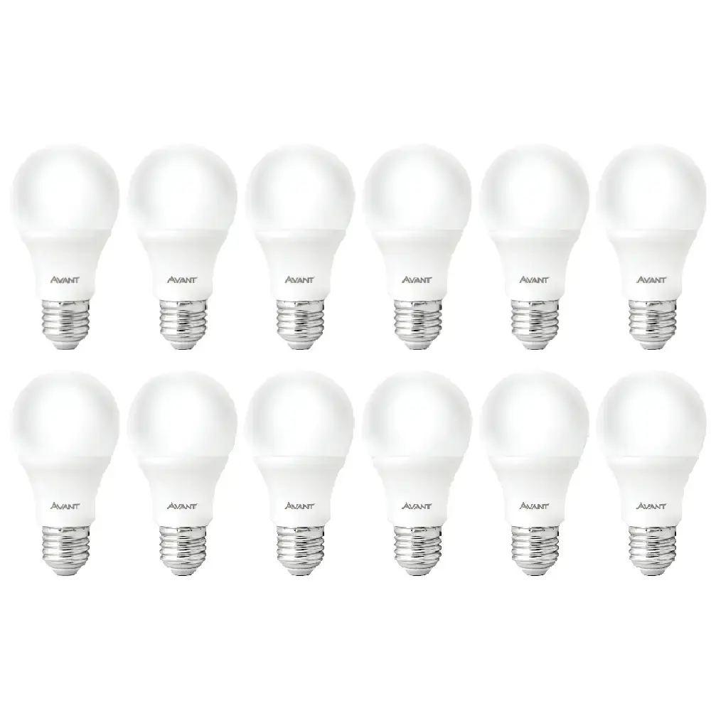 Kit 12 lâmpadas pera led 9W 6500K Avant — fotografia de referência