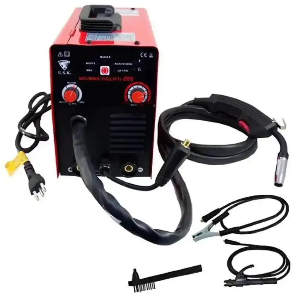 Máquina de solda multiprocesso mig mma tig LIFT-200 220V USK com anti respingo spray 400ML mundial prime 220 V — fotografia 2