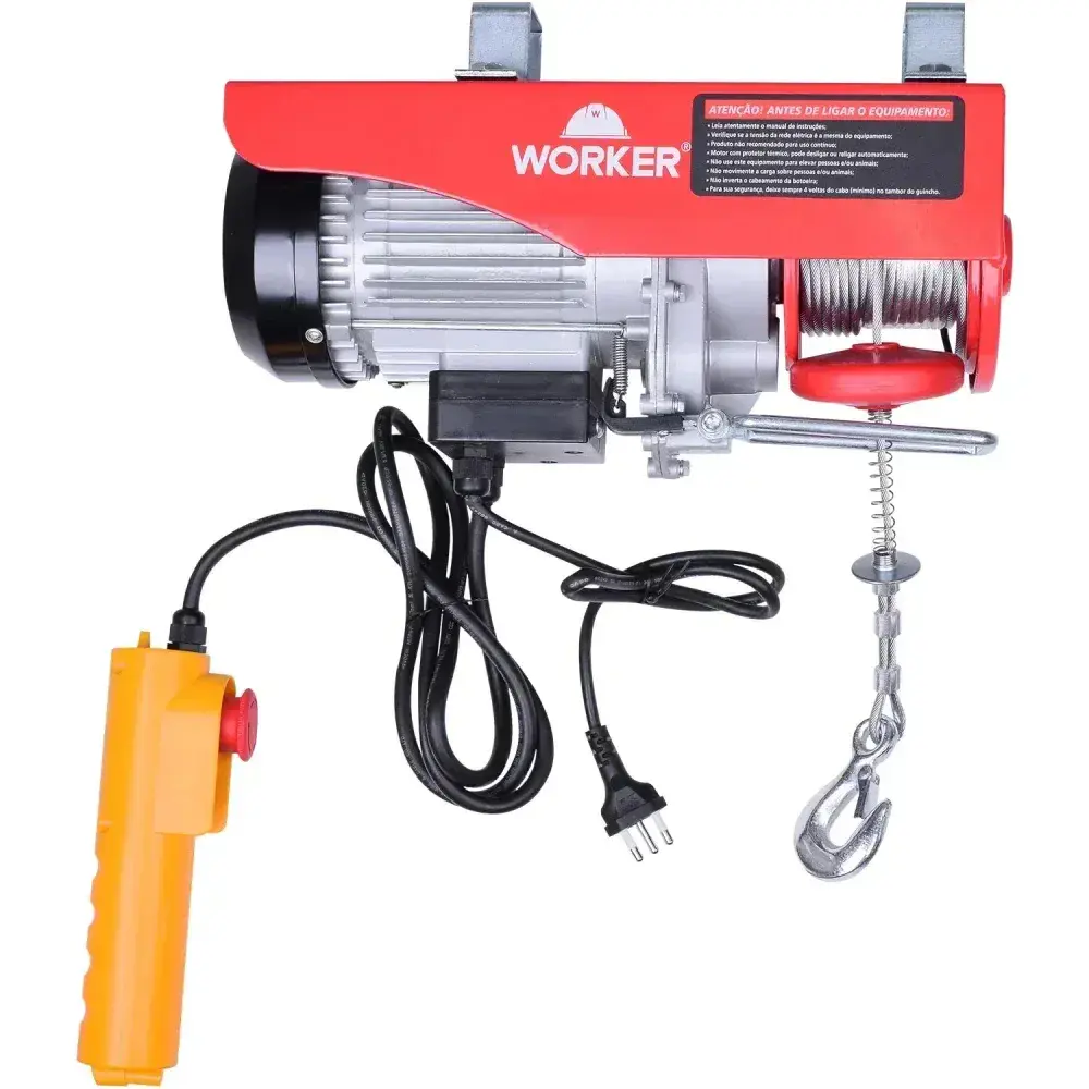 Guincho elétrico 300/600KG 1200W 127V Worker — fotografia 6