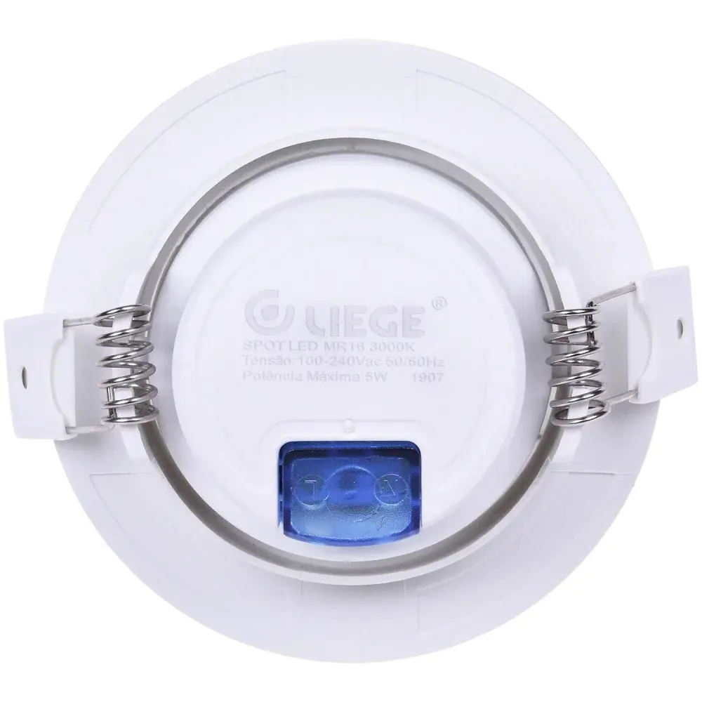 Spot led de embutir redonda amarela MR16 5W biv Liege — fotografia 4