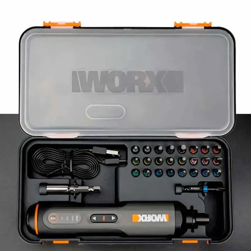 Parafusadeira à bateria 4,0V com led e kit bits WX240 Worx Bivolt — fotografia 2