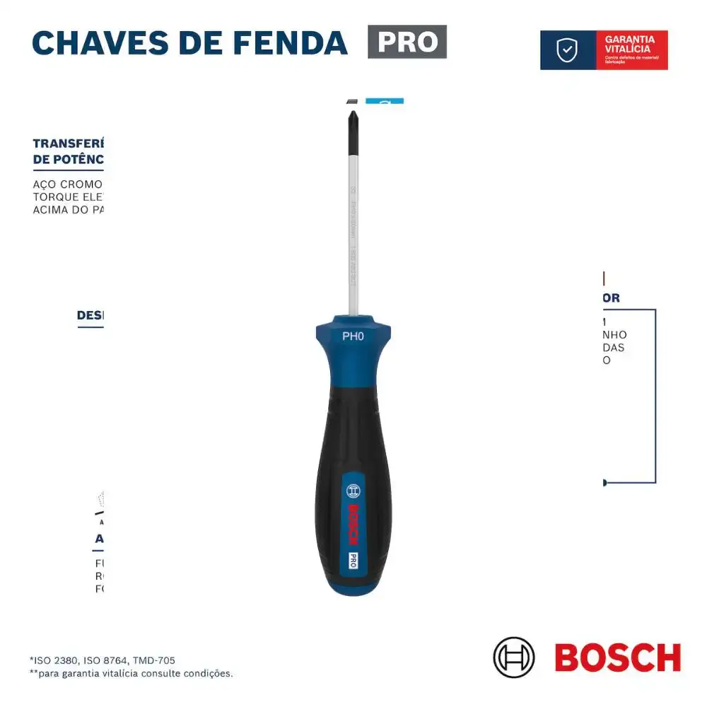 Chave de fenda PH0X60MM Bosch — fotografia 4