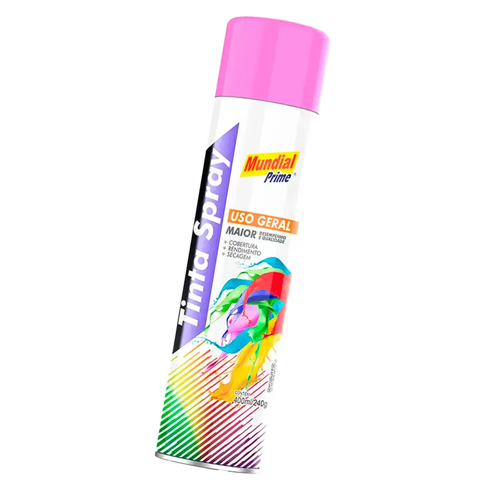 Tinta spray 400ML rosa 03 uni mundial prime — fotografia 5