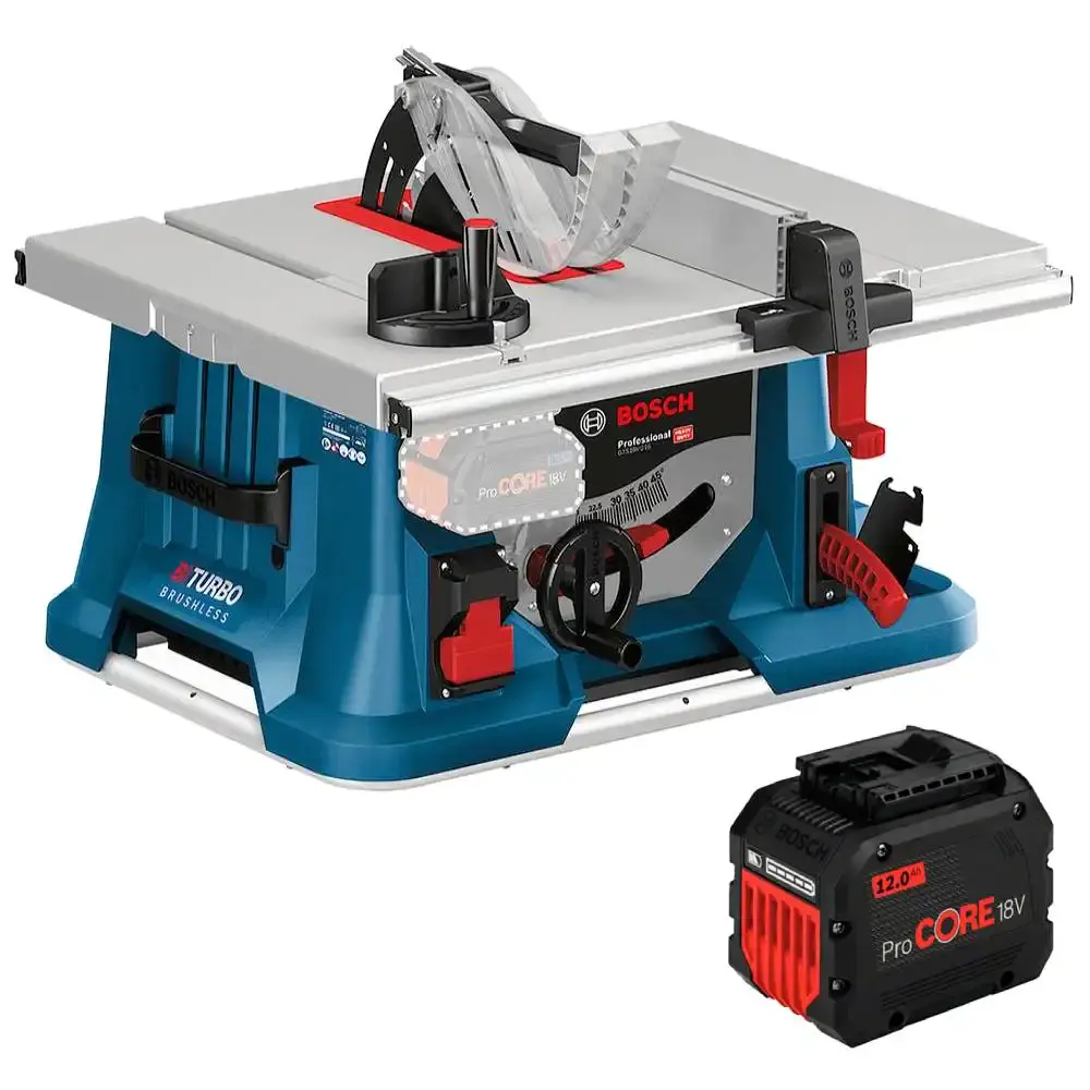 Serra circular de mesa 8 POL GTS 18V-216 Bosch bateria 12AH 18V Bosch — fotografia de referência