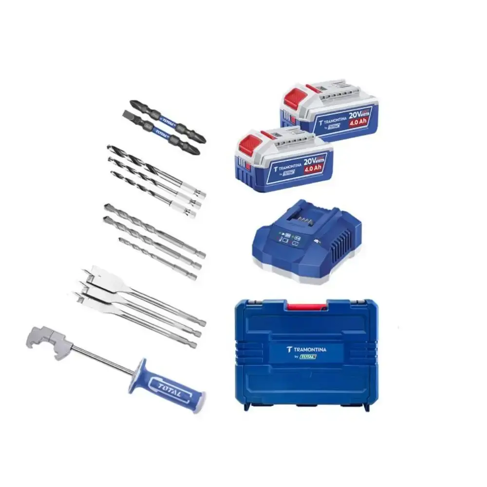 Parafusadeira furadeira impacto 1/2POL 20V brushless 2 baterias 4AH Tramontina — fotografia 5