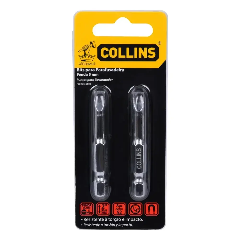 Ponta bits fenda 1/4 5MMX50MM Collins — fotografia 12