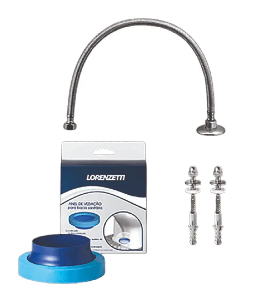 Kit bacia e caixa acoplada luna 3/6L dual flush branco completo lorenzetti Lorenzetti Duchas — fotografia 2