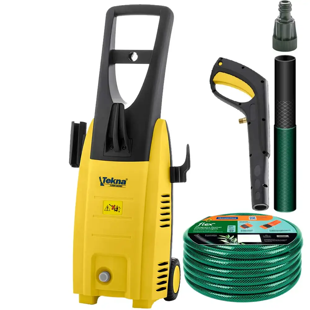 Lavadora Alta Pressão 1800w c/ Rodas Alça HLX1501V + Mangueira de 20m TEKNA-220V — fotografia de referência