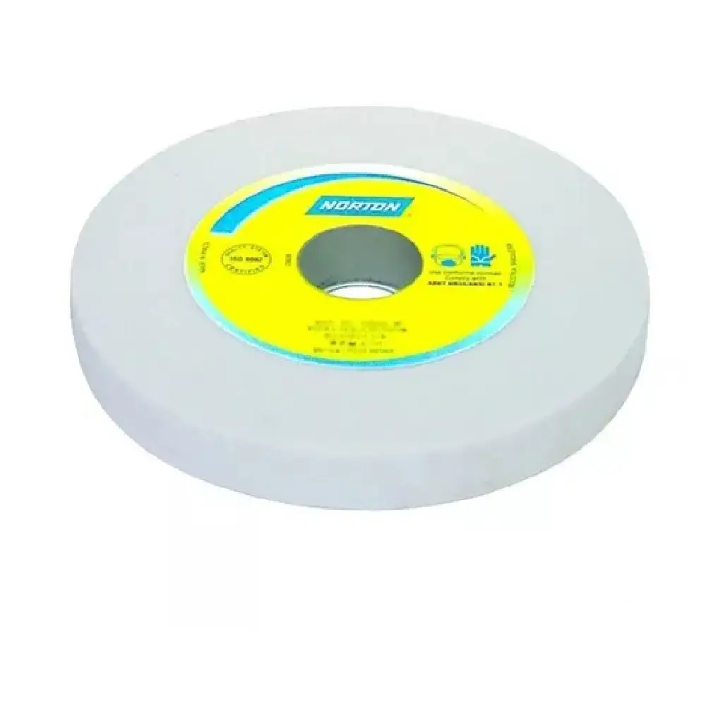 Rebolo branco 6 x 1/4 x 1.1/4 POL A60 Norton — fotografia de referência