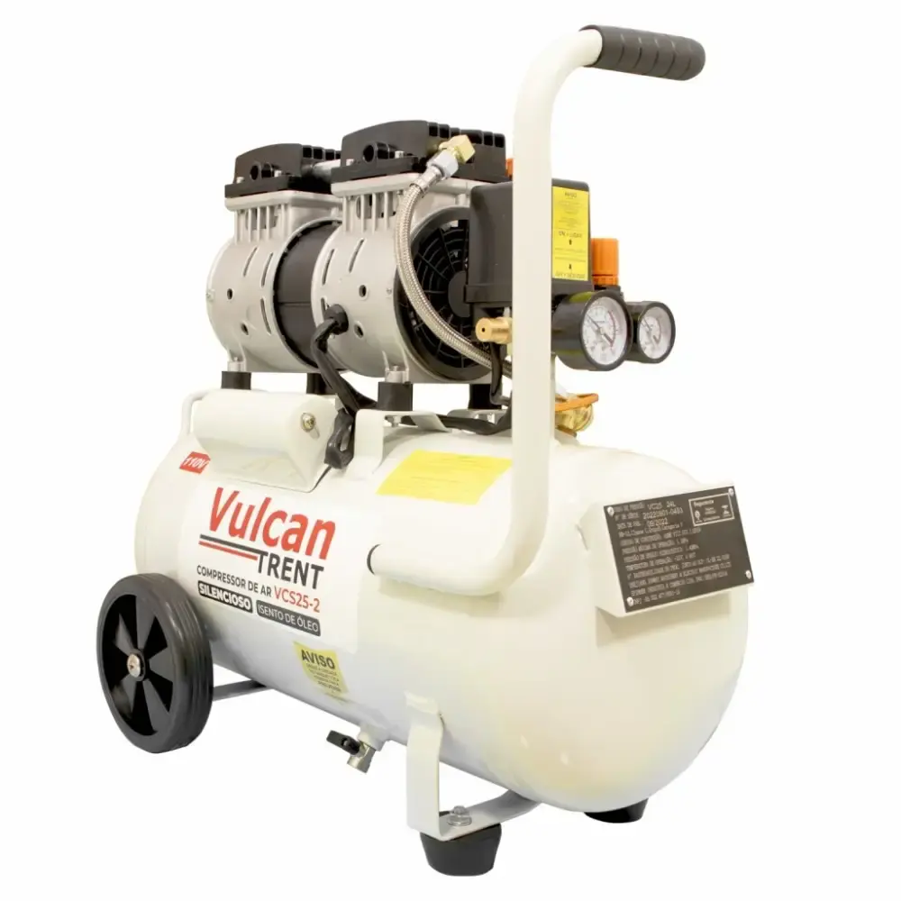 Compressor de ar odontológico silencioso 127V 8 pés 24 litros 82016 Vulcan — fotografia de referência