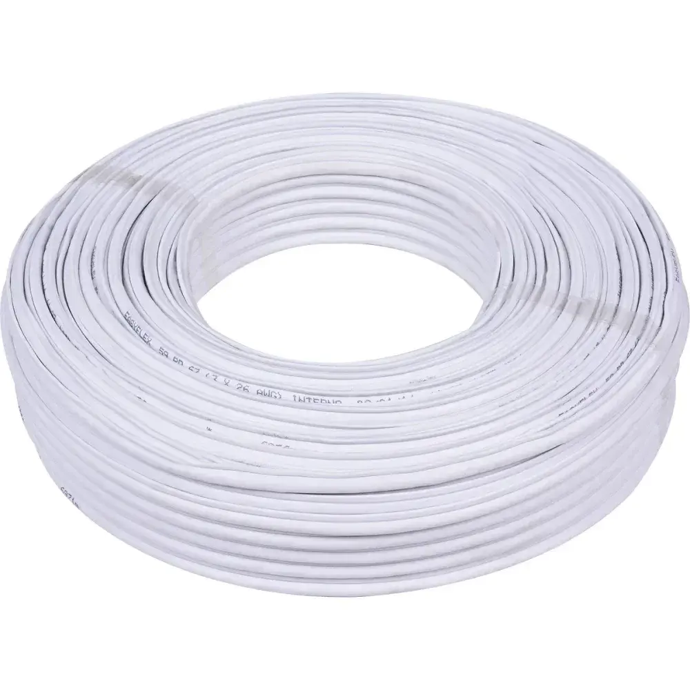 Cabo coaxial série 59 67+TRI branco 100M Easyflex — fotografia 4