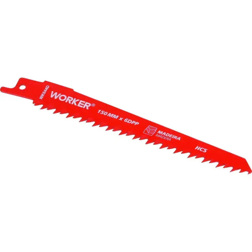 Lâmina para serra sabre hcs 1/2” 150MM 6 dentes Worker — fotografia 7