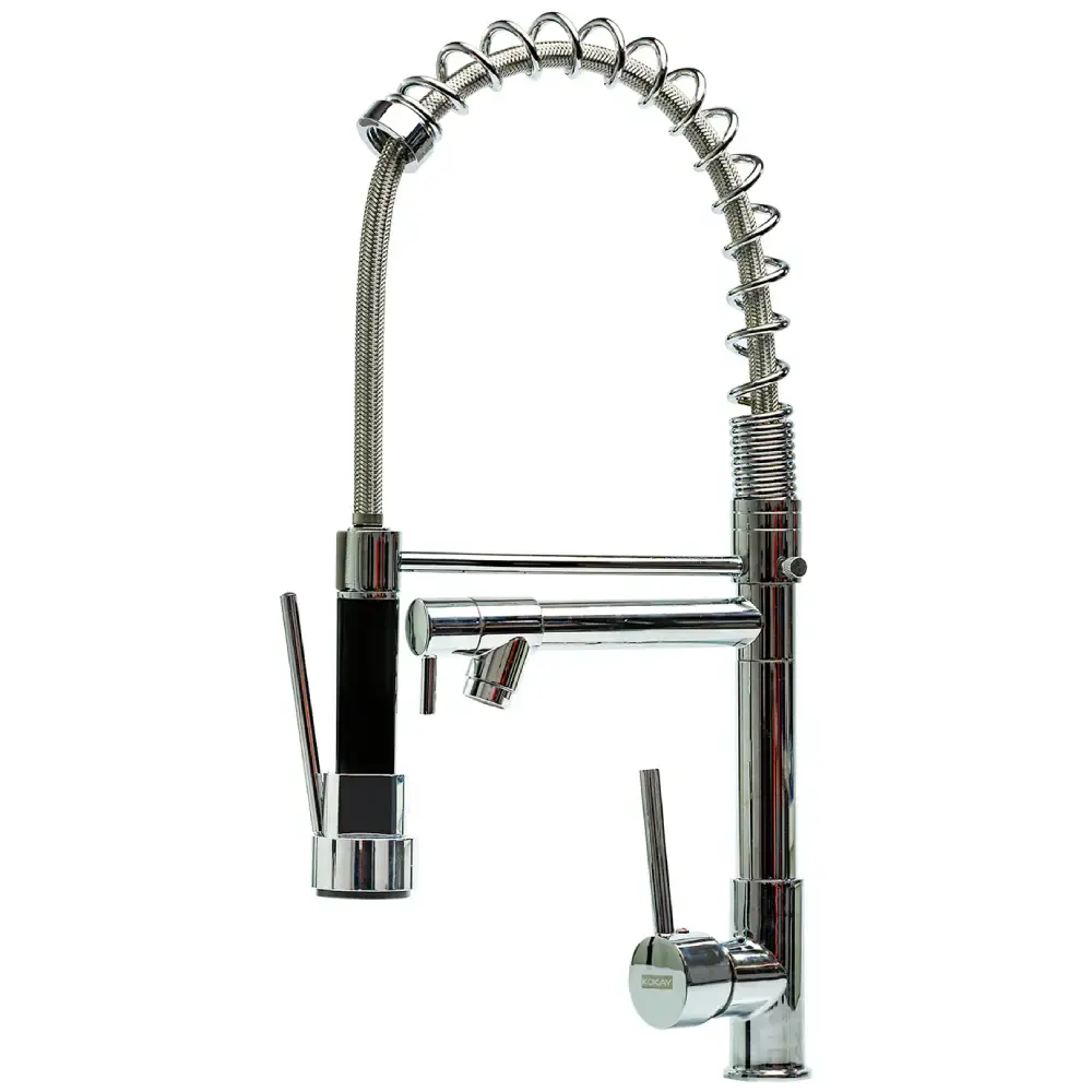 Torneira cozinha 1/2 POL monocomando com spray extensor Kokay — fotografia de referência