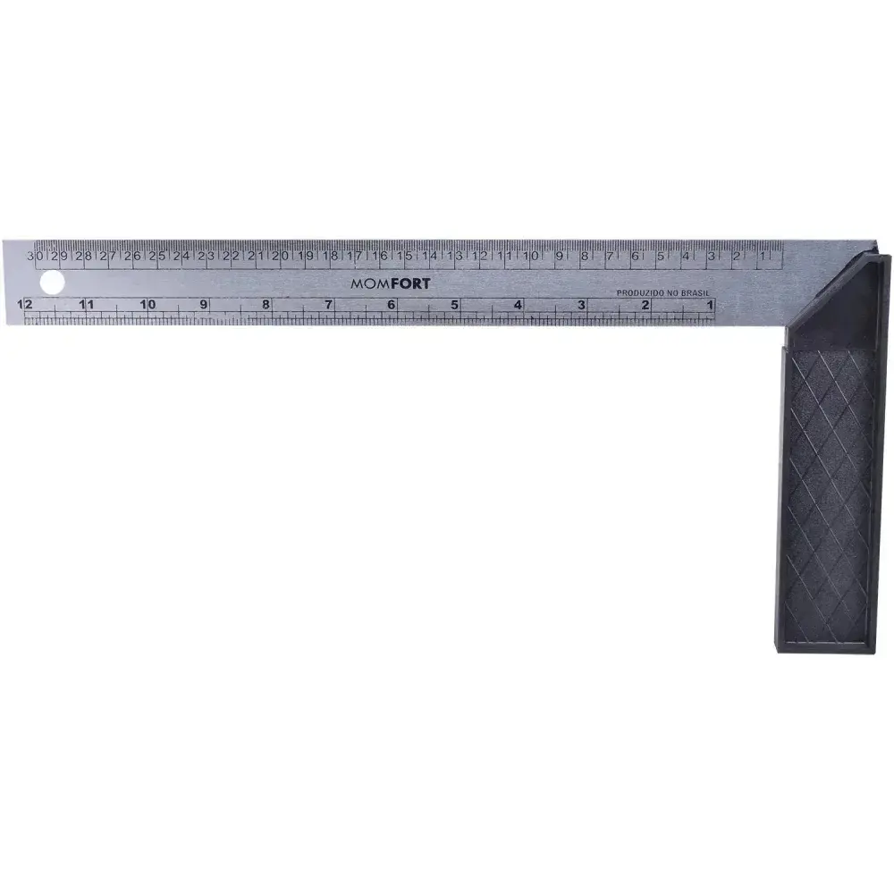 Esquadro 12″/30 cm com cabo de pvc 616012 Momfort — fotografia 7