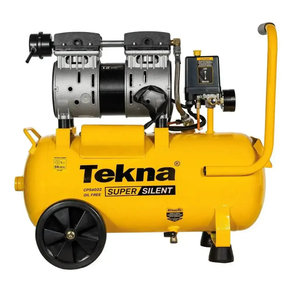 Compressor portátil 5.3 pes CPS6022/20L silencioso isento de óleo 1012011 Tekna 110V — fotografia 5