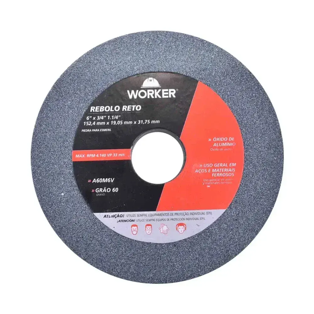 Rebolo reto uso geral 6 x 3/4 Worker — fotografia 6