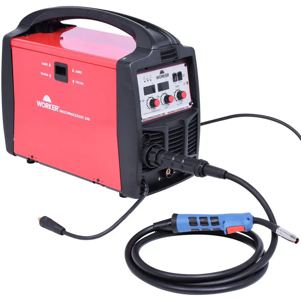 Inversora de solda mig mma tig multiprocessos 220A 7,92KVA biv Worker — fotografia 2