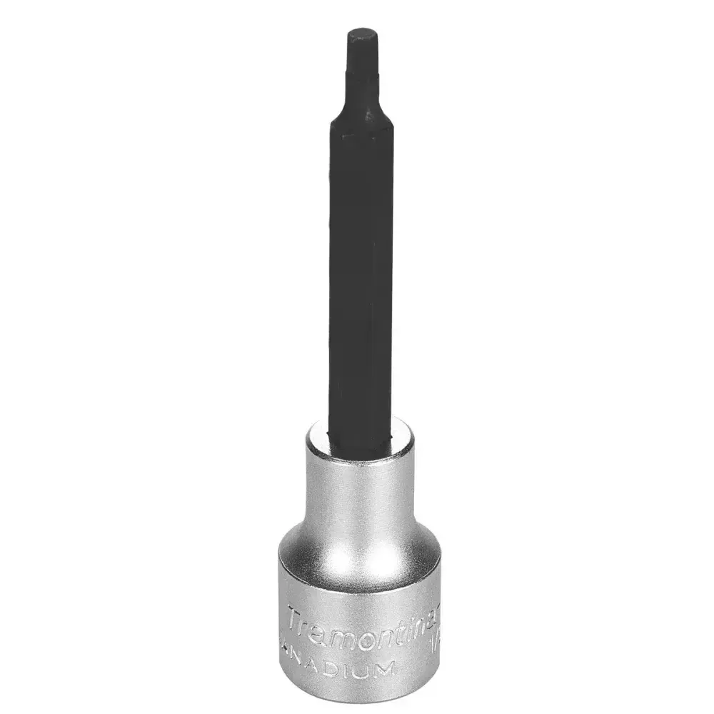 Soquete longo em aço cromo vanádio ponta hexagonal 4 mm - encaixe 1/2 Tramontina 44863104 — fotografia 3