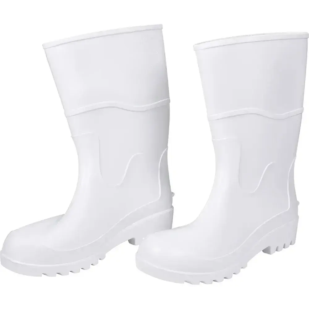 Bota pvc branca cano médio com forro N°39 Worker — fotografia 8