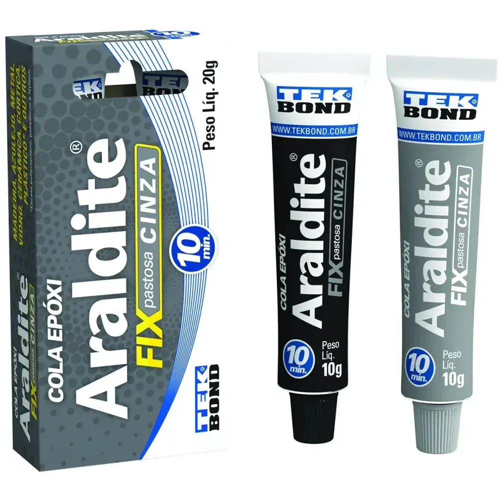 Adesivo Araldite fix cinza 20G tekbond — fotografia 12