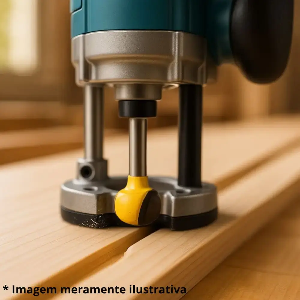 Jogo de fresas tupia para madeira haste 6 MM kit 3 peças EVJF-03 Evald — fotografia 8