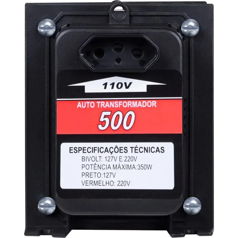 Autotransformador tripolar 500VA 350W biv kitec Importado — fotografia 9
