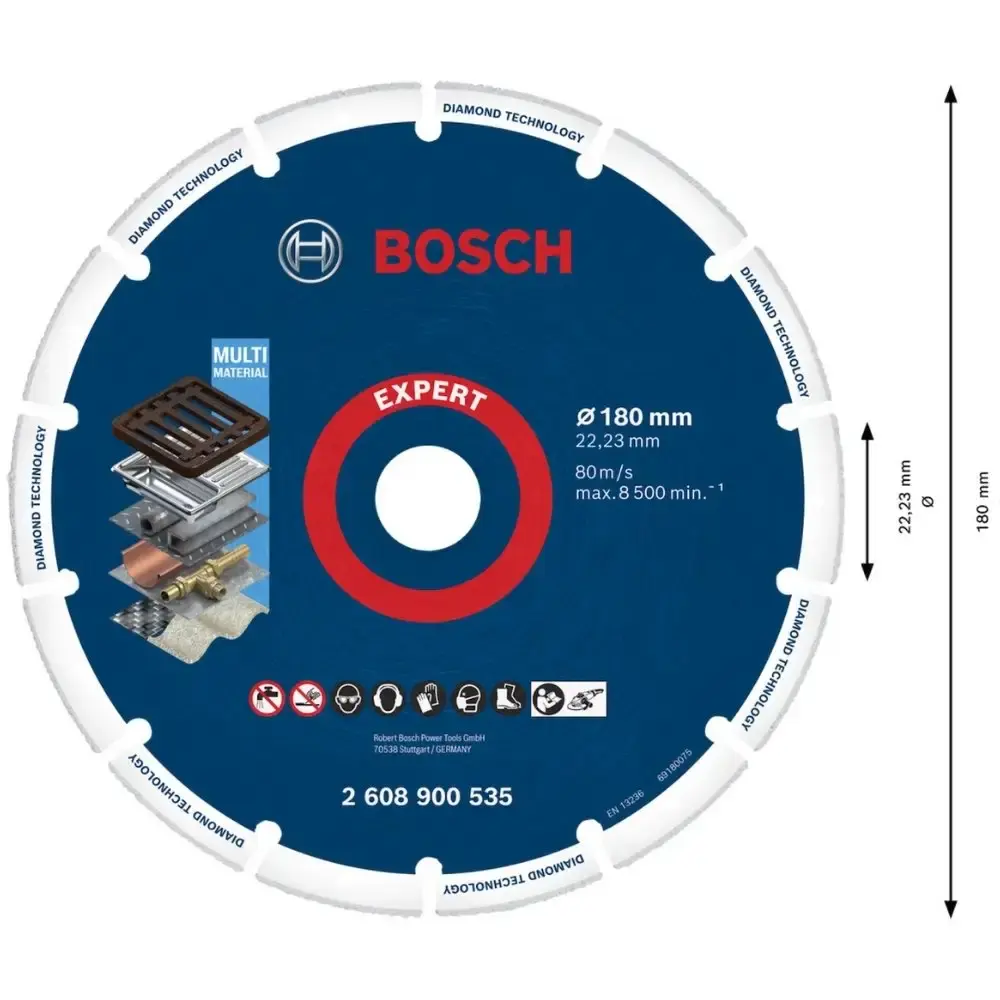 Disco de Corte Diamantado 7POL x 22,2mm para Metal EXPERT BOSCH — fotografia 4
