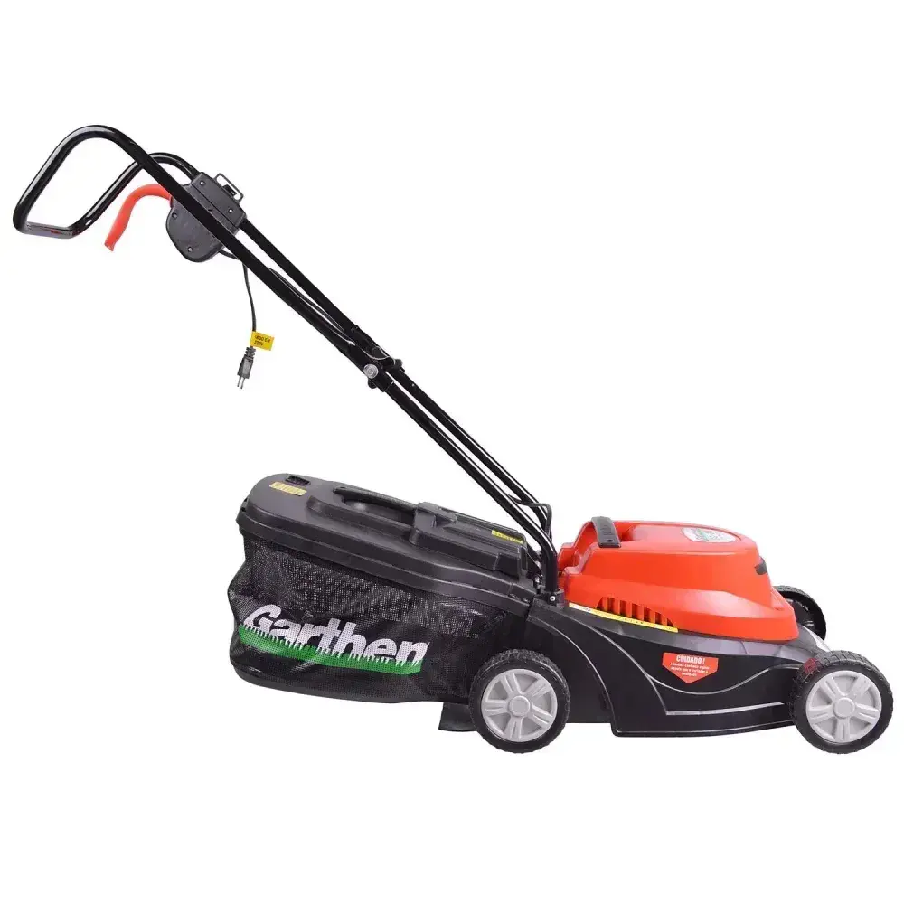 Cortador de grama elétrico com recolhedor 1100W Garthen — fotografia 9