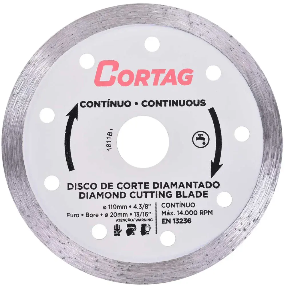 Disco diamantado contínuo 110MMX20MM Cortag — fotografia de referência