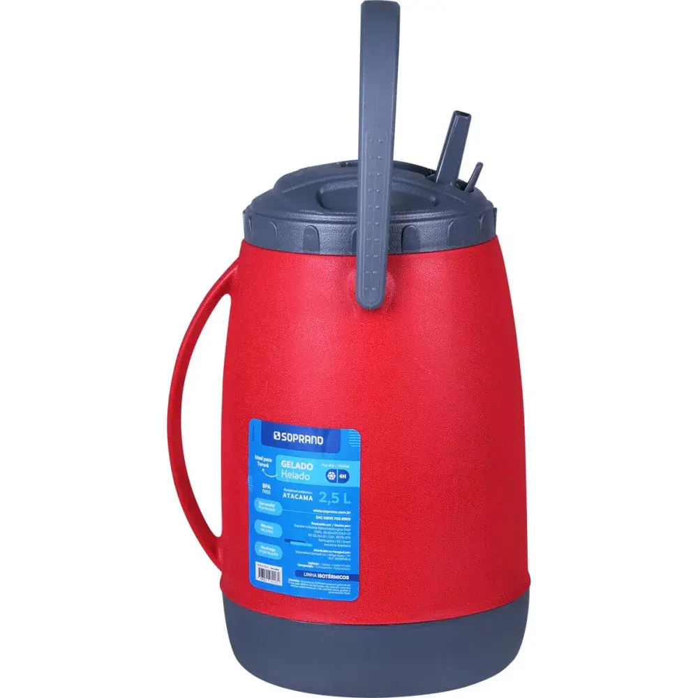 Recipiente isoterm atacama 2,5L verm Soprano — fotografia 2