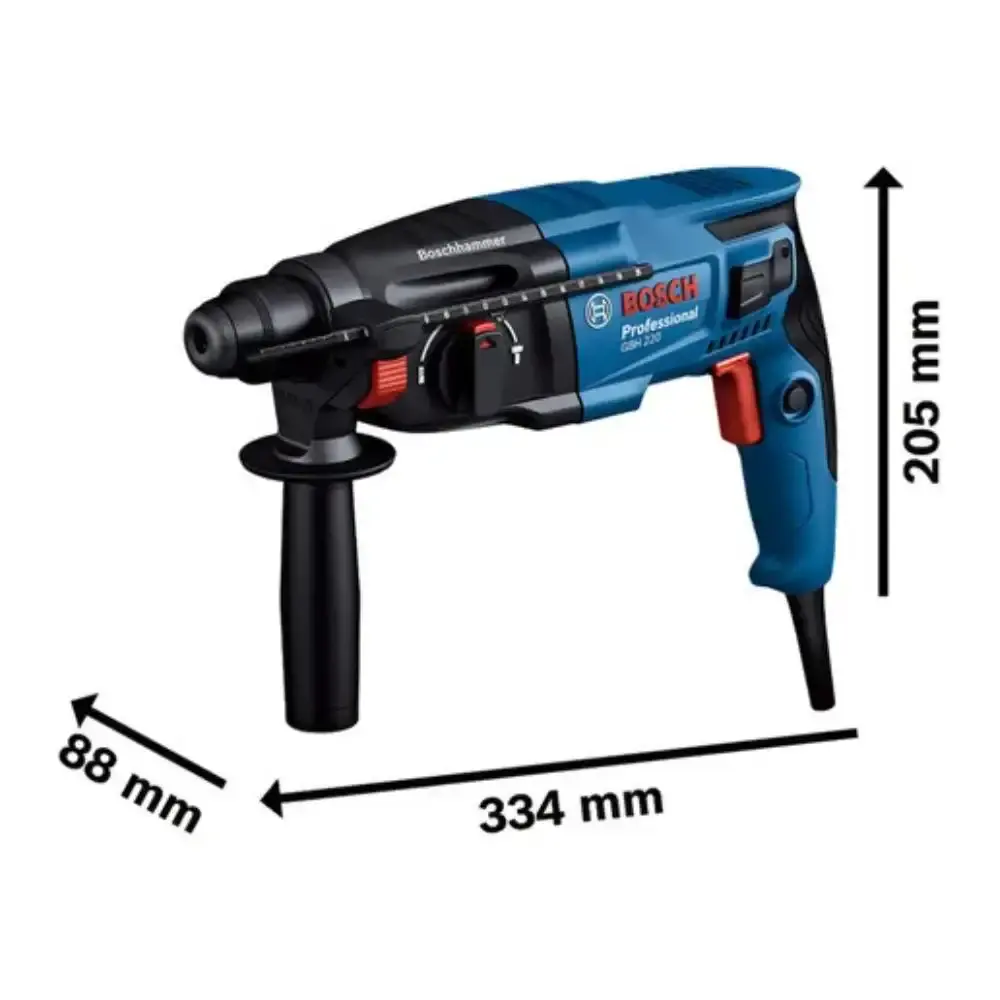 Martelete perfurador rompedor sds-plus 720W 2.3KG com maleta GBH 220 Bosch 220 V — fotografia 10